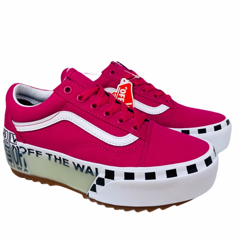Vans Old School Stacked Logo Platform Sneakers